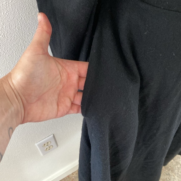 VINTAGE | NORDSTROM “Savvy” 100% Wool jersey black long sleeve twirl dress sz 8 - Picture 8 of 11